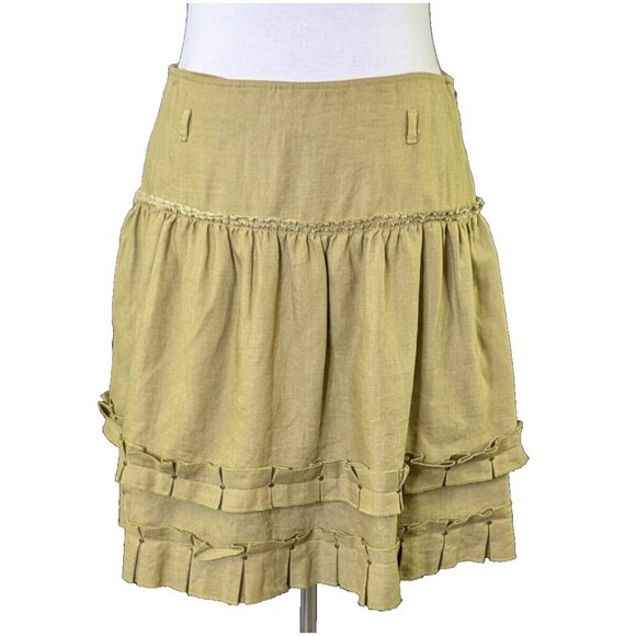 Cynthia Steffe Linen Tiered Skirt - Picture 7 of 10